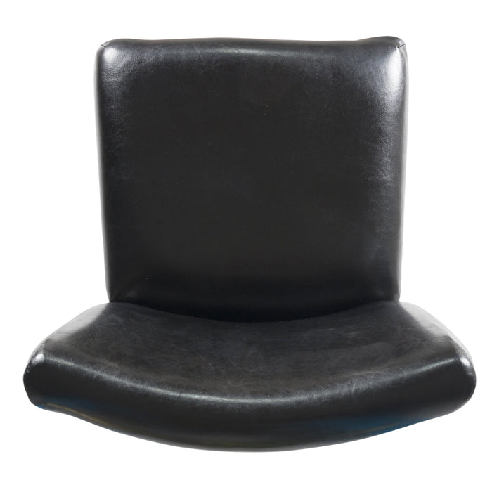 24" Barstool - Luxury Black Faux Leather