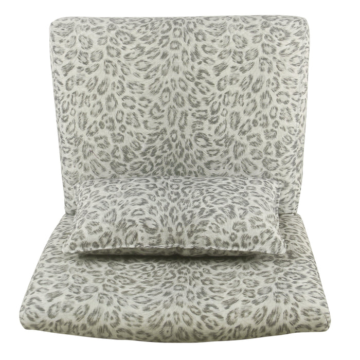 Parker Accent Chair with pillow - Gray Cheetah