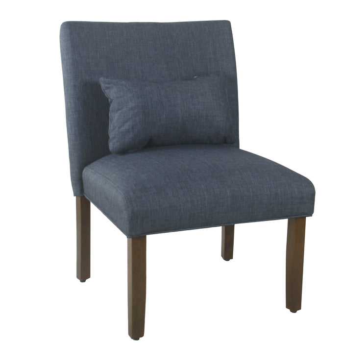 Accent Chair and Pillow - Navy Blue