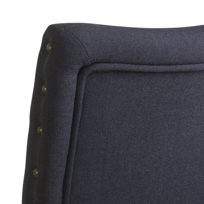 Classic Parsons Dining Chair with Nailhead Trim - Deep Navy - Set of 2