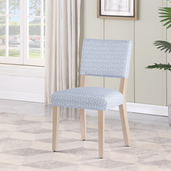 HomePop Open Back Dining Chair - Light Grey Print (set of 2)